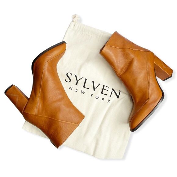 SYLVEN NEW YORK Almasi Leather Block Heel Boot  - Picture 12 of 12